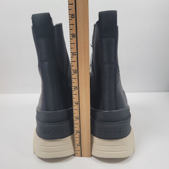 Sorel Brex Lace Up Women's Black Leather Boots NL4305-010 US Size 9 NWT - Picture 11 of 12